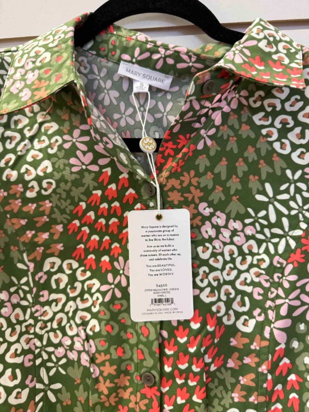 Rory Dress , Open Meadows Green by Mary Square - Picture 7 of 11